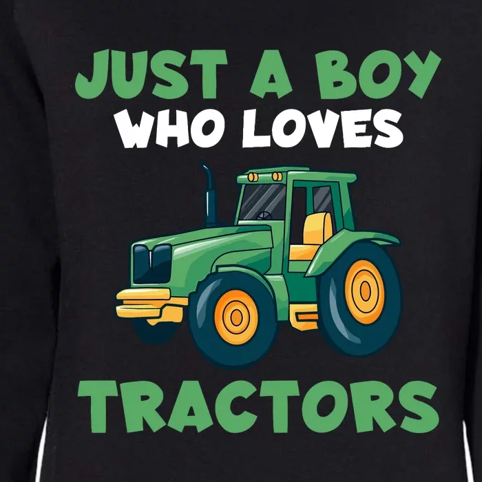 Farm Lifestyle Just A Boy Who Loves Tractors Womens California Wash Sweatshirt