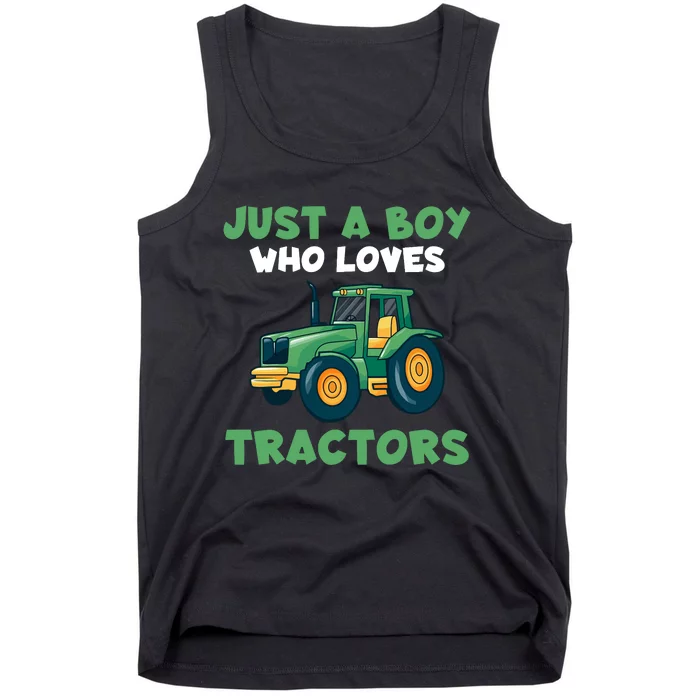 Farm Lifestyle Just A Boy Who Loves Tractors Tank Top