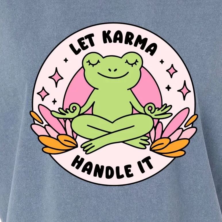 Funny Let Karma Handle It Namaste Yoga Garment-Dyed Women's Muscle Tee