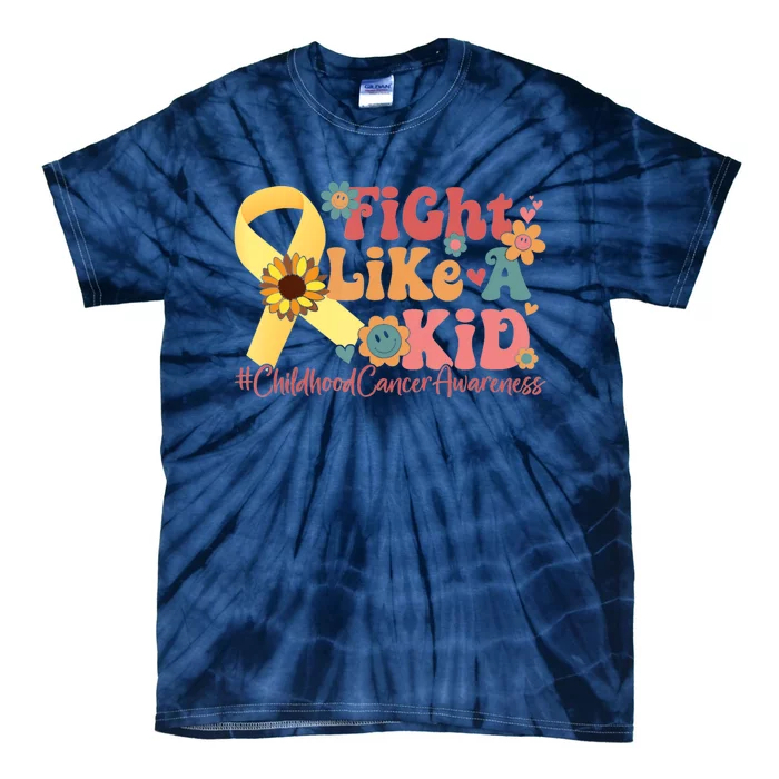 Fight Like Kids For Childhood Cancer Awareness Tie-Dye T-Shirt