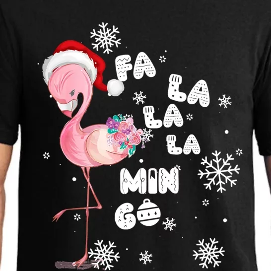 Fa La La La Mingo Flamingo For Christmas Xmas Flamingo Lover Funny Gift Pajama Set