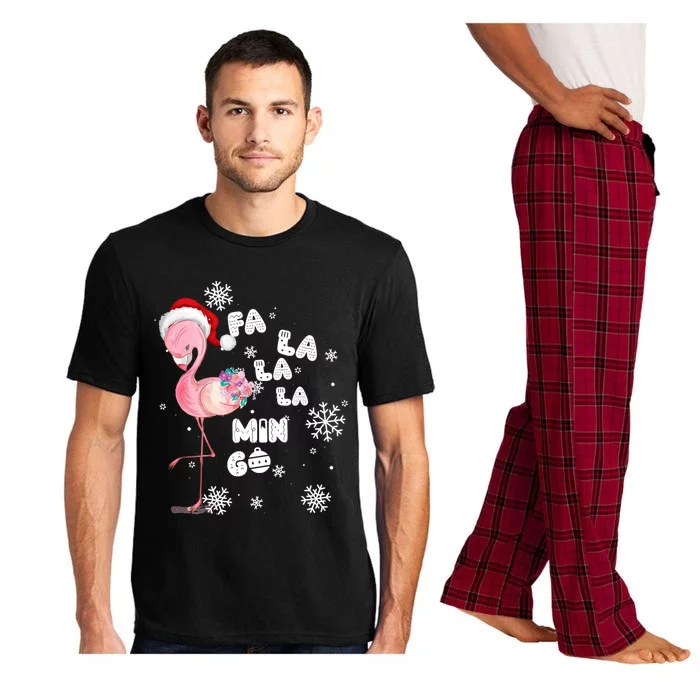 Fa La La La Mingo Flamingo For Christmas Xmas Flamingo Lover Funny Gift Pajama Set