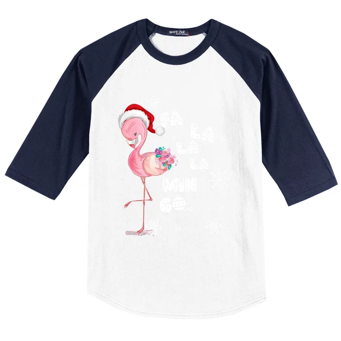 Fa La La La Mingo Flamingo For Christmas Xmas Flamingo Lover Funny Gift Baseball Sleeve Shirt