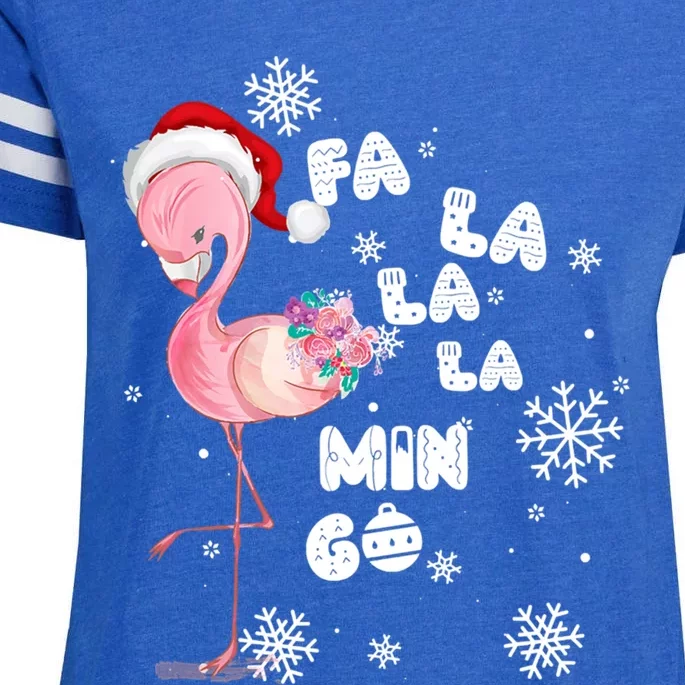 Fa La La La Mingo Flamingo For Christmas Xmas Flamingo Lover Funny Gift Enza Ladies Jersey Football T-Shirt