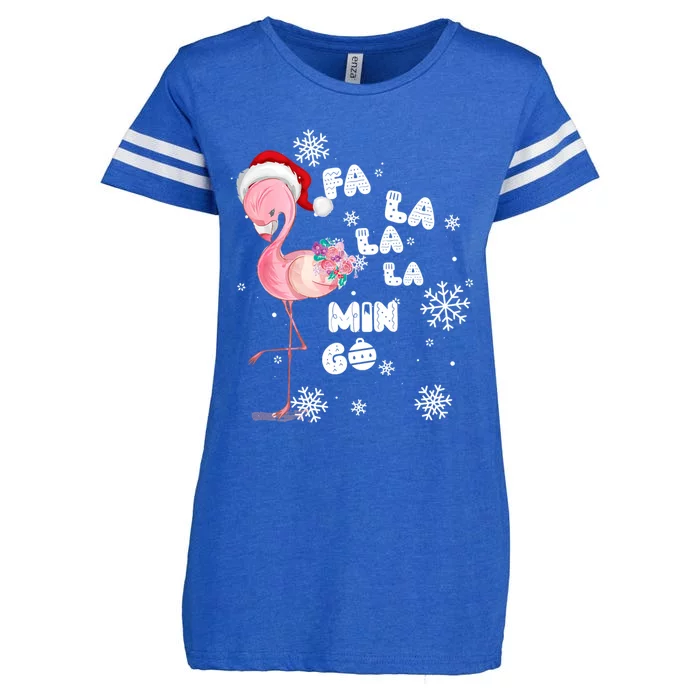 Fa La La La Mingo Flamingo For Christmas Xmas Flamingo Lover Funny Gift Enza Ladies Jersey Football T-Shirt