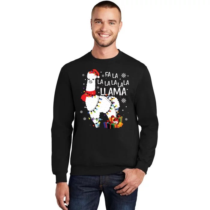 Fa La La Llama Funny Christmas Christmas Lllama Lover Sweatshirt