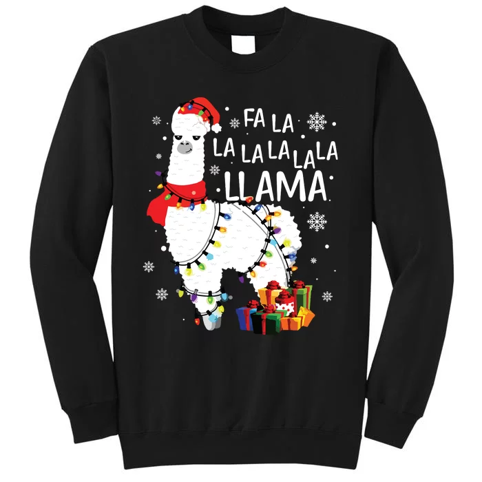 Fa La La Llama Funny Christmas Christmas Lllama Lover Sweatshirt