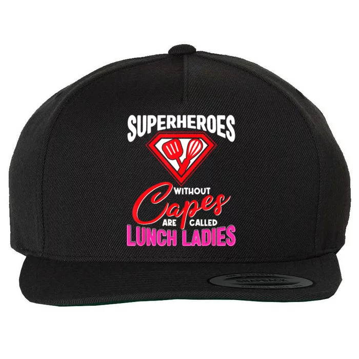 Funny Lunch Lady Superheroes Capes Cafeteria Worker Squad Wool Snapback Cap