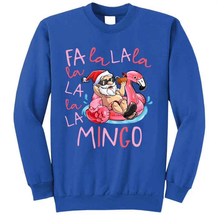 Fa La La La Mingo Flamingo Lover Matching Funny Christmas Gift Tall Sweatshirt