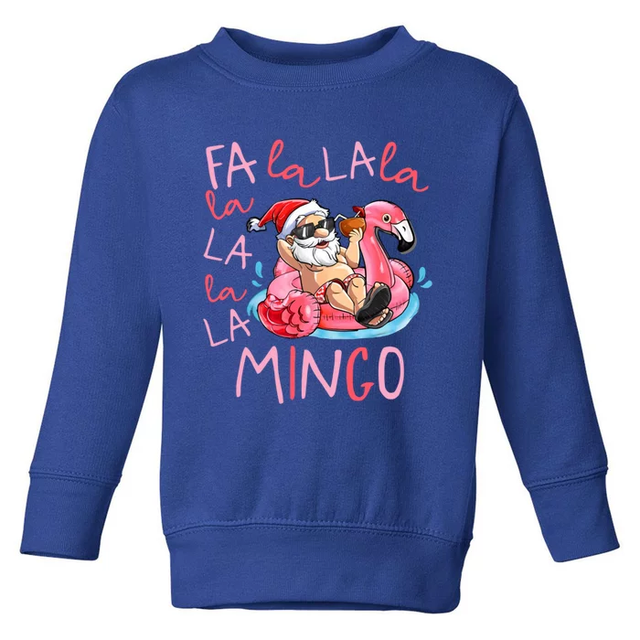 Fa La La La Mingo Flamingo Lover Matching Funny Christmas Gift Toddler Sweatshirt