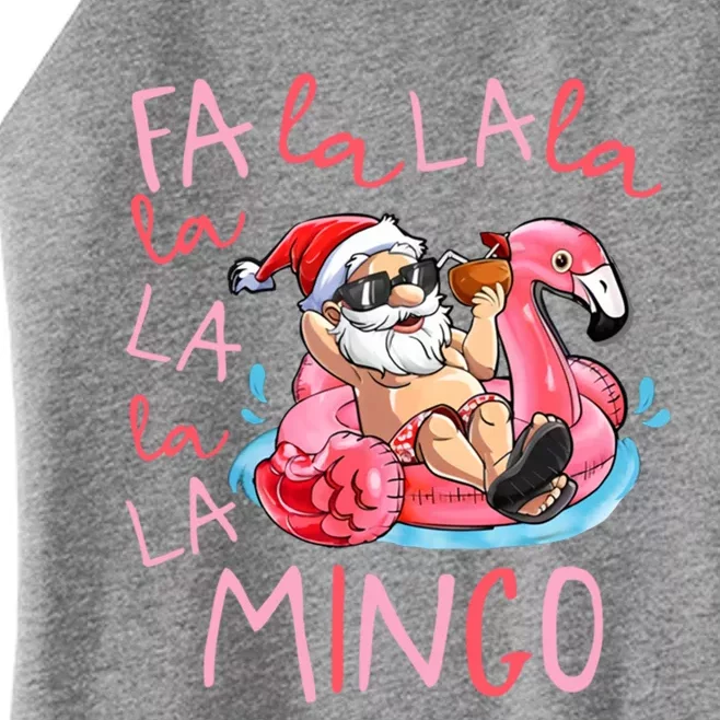 Fa La La La Mingo Flamingo Lover Matching Funny Christmas Gift Women’s Perfect Tri Rocker Tank