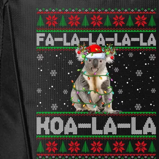 Fa La La Koa La La Koala Xmas Ugly Santa Koala Christmas Great Gift City Backpack