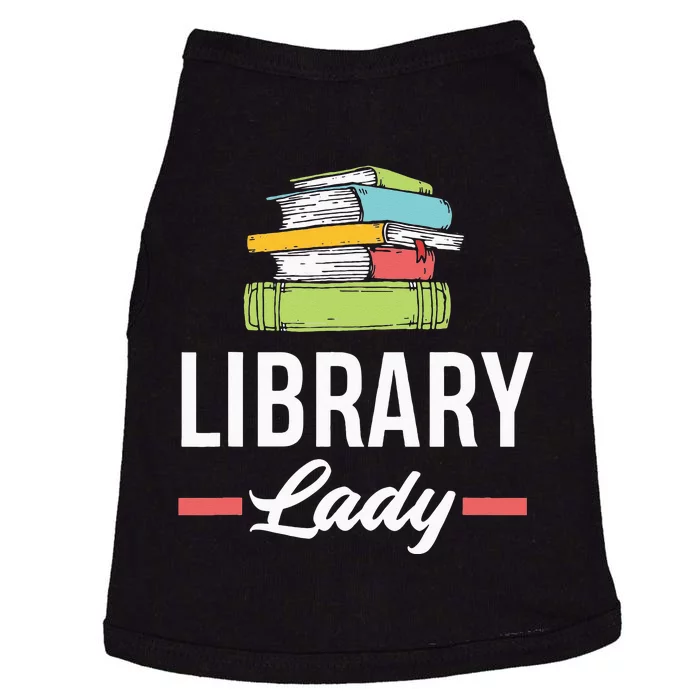 Funny Library Lady Librarian Library Assistant Doggie Tank