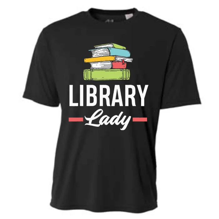 Funny Library Lady Librarian Library Assistant Cooling Performance Crew T-Shirt