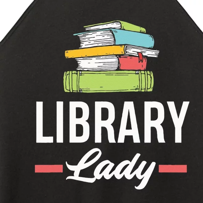 Funny Library Lady Librarian Library Assistant Women’s Perfect Tri Rocker Tank