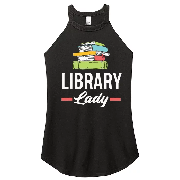 Funny Library Lady Librarian Library Assistant Women’s Perfect Tri Rocker Tank