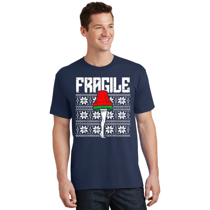 Fragile Leg Lamp Ugly Christmas T-Shirt