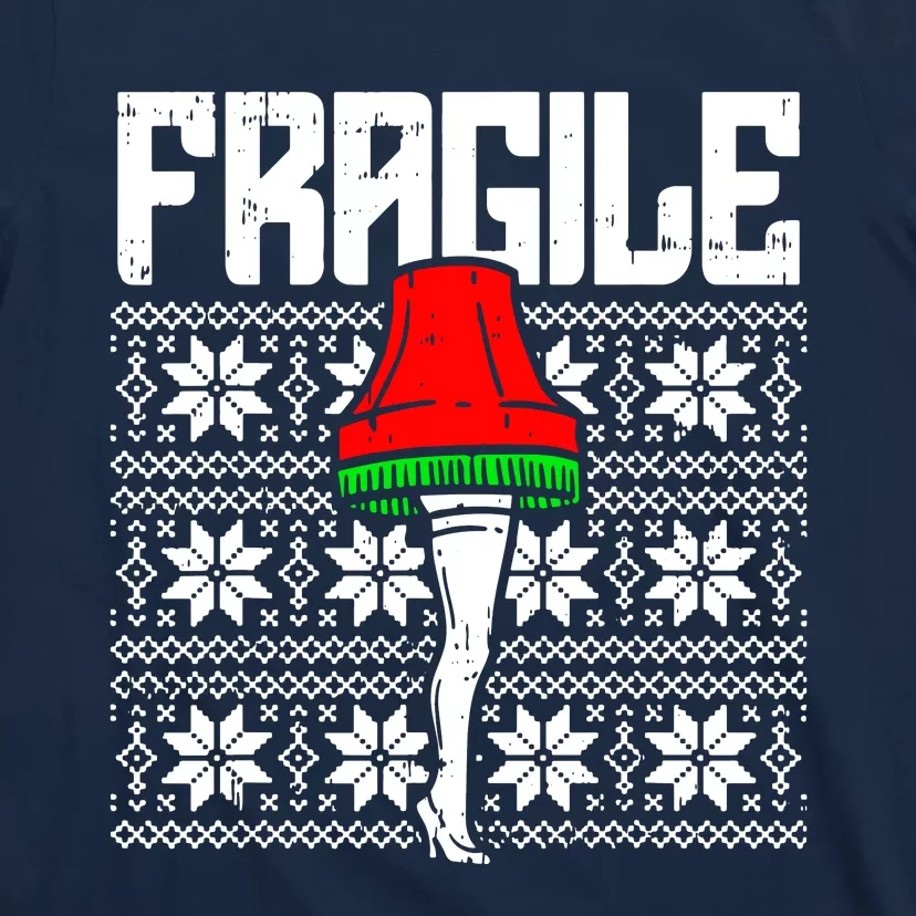 Fragile Leg Lamp Ugly Christmas T-Shirt