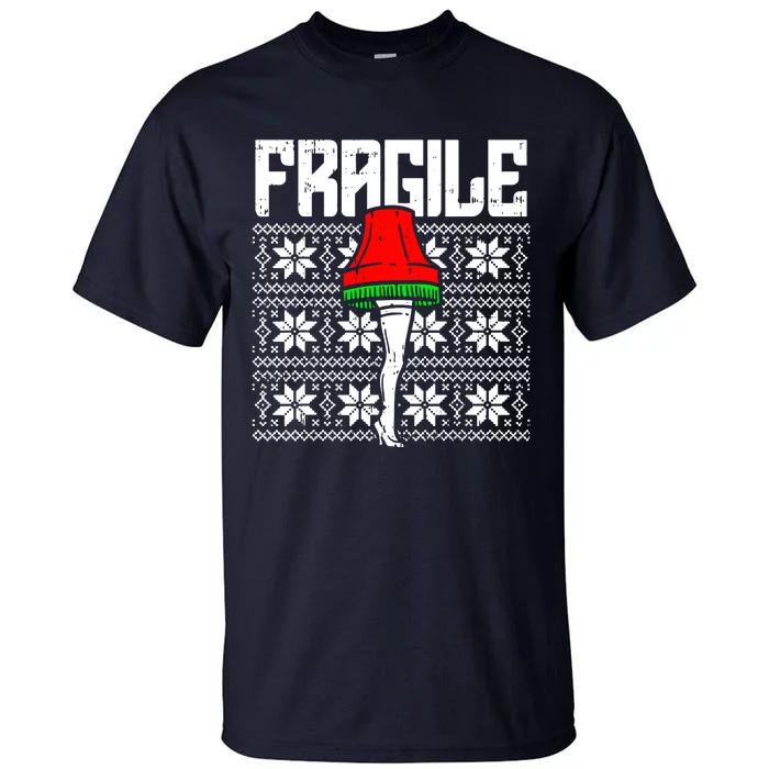 Fragile Leg Lamp Ugly Christmas Tall T-Shirt