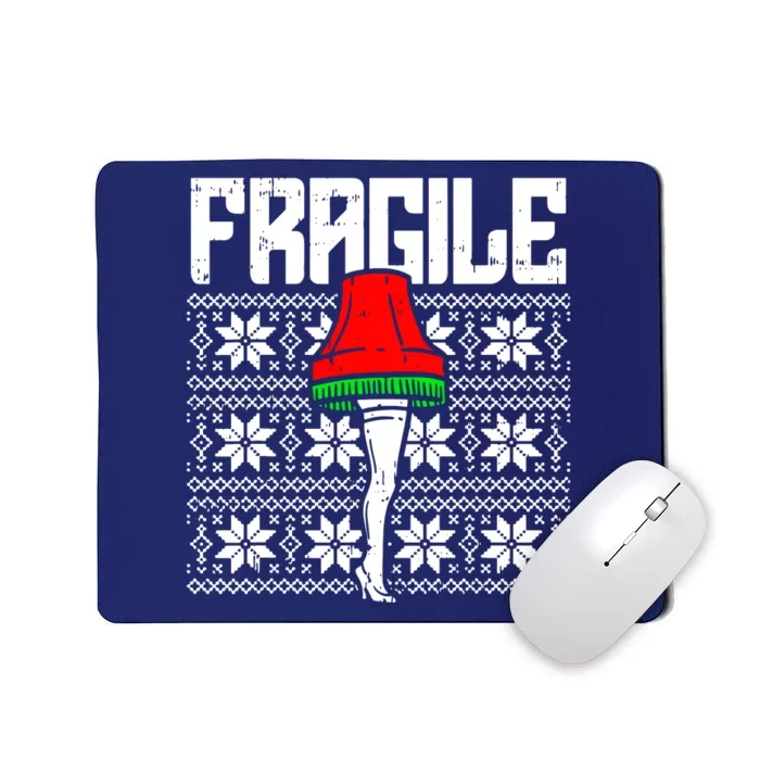 Fragile Leg Lamp Ugly Christmas Mousepad