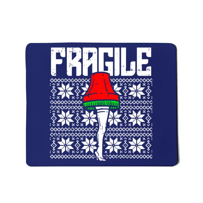 Fragile Leg Lamp Ugly Christmas Mousepad