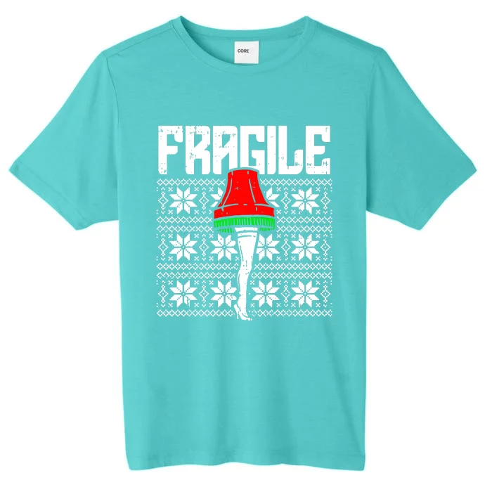 Fragile Leg Lamp Ugly Christmas ChromaSoft Performance T-Shirt