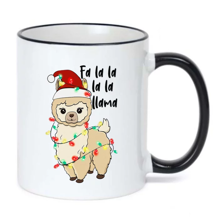 Fa La La Llama Llama Christmas Funny Funny Black Color Changing Mug