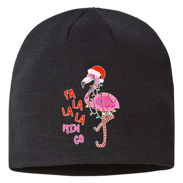 Fa La La La Min Go Flamingo Christmas 8 1/2in Sustainable Knit Beanie