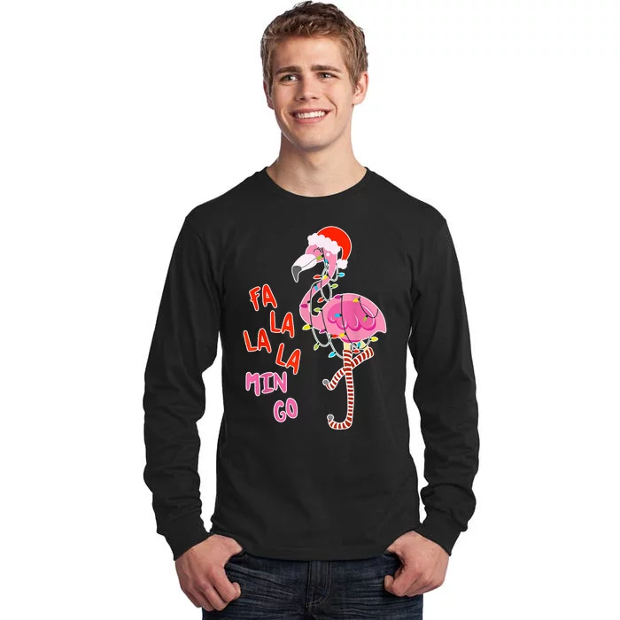 Fa La La La Min Go Flamingo Christmas Tall Long Sleeve T-Shirt