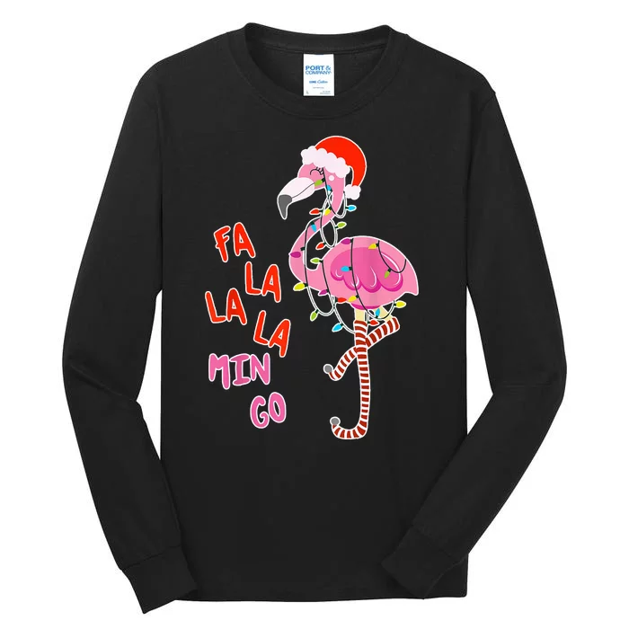 Fa La La La Min Go Flamingo Christmas Tall Long Sleeve T-Shirt