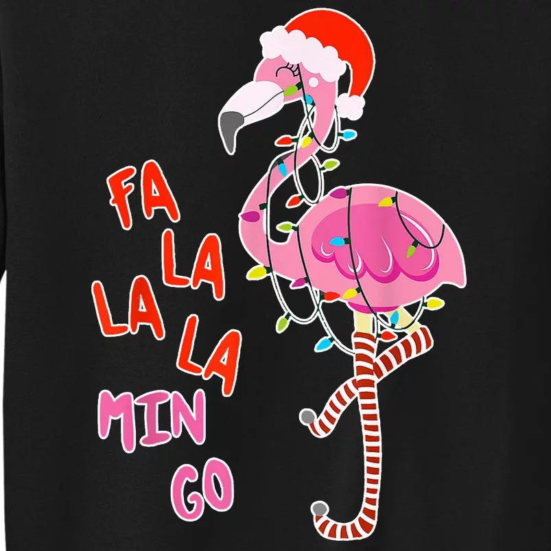 Fa La La La Min Go Flamingo Christmas Tall Sweatshirt