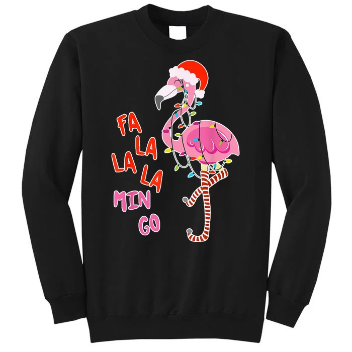 Fa La La La Min Go Flamingo Christmas Tall Sweatshirt