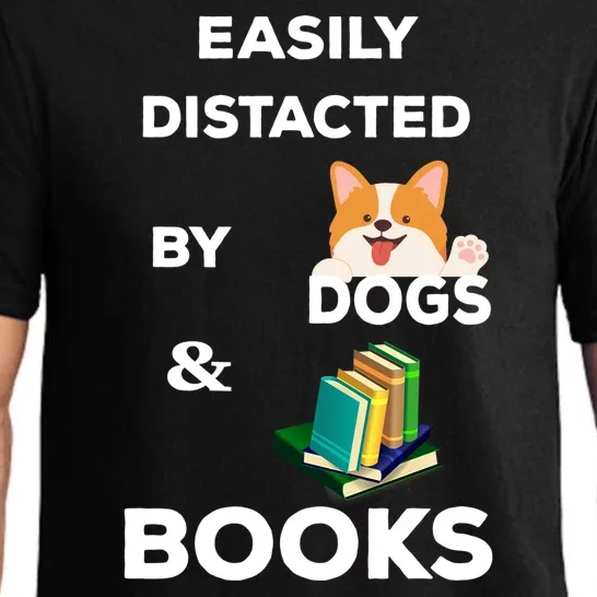 Funny Librarian Loving Dogs Gifts Books Nerds Pajama Set