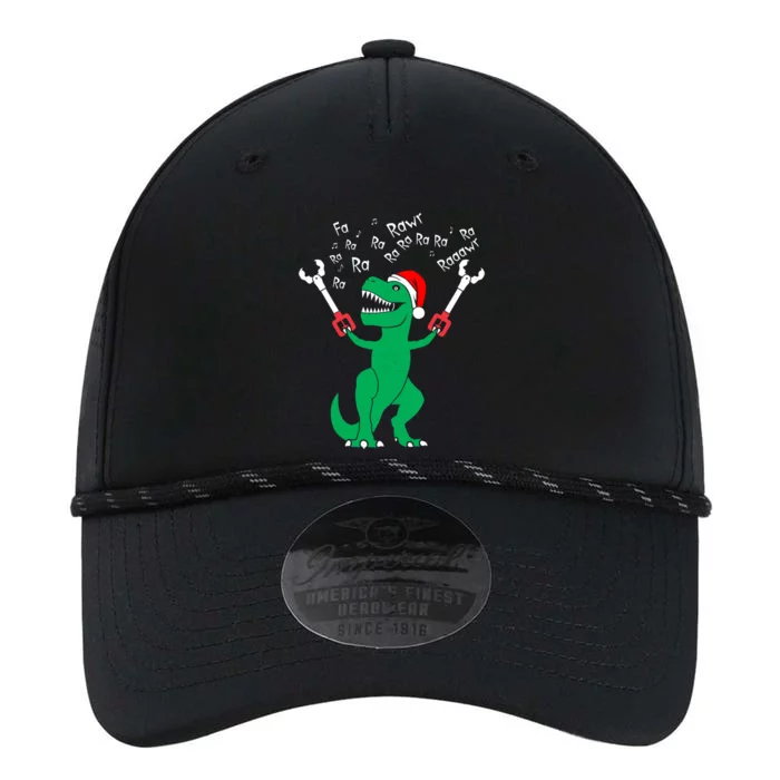 Fa La La Christmas Dinosaur Funny Fa Ra Ra Rawr Gift Performance The Dyno Cap