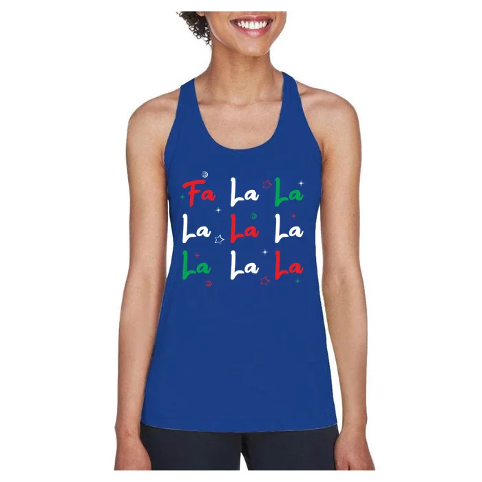 Fa La La Christmas Singer Great Gift Women's Racerback Tank