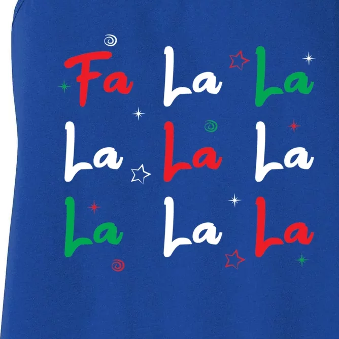 Fa La La Christmas Singer Great Gift Women's Racerback Tank