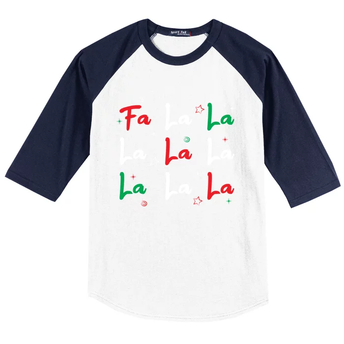 Fa La La Christmas Singer Great Gift Baseball Sleeve Shirt