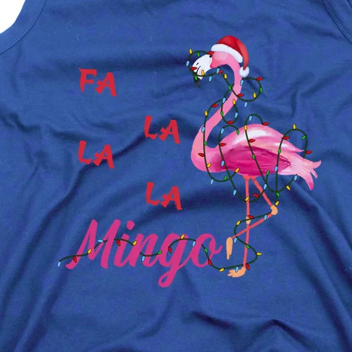 Fa La La La Mingo Flamingo Christmas Lights Merry Xmas Day Cool Gift Tank Top