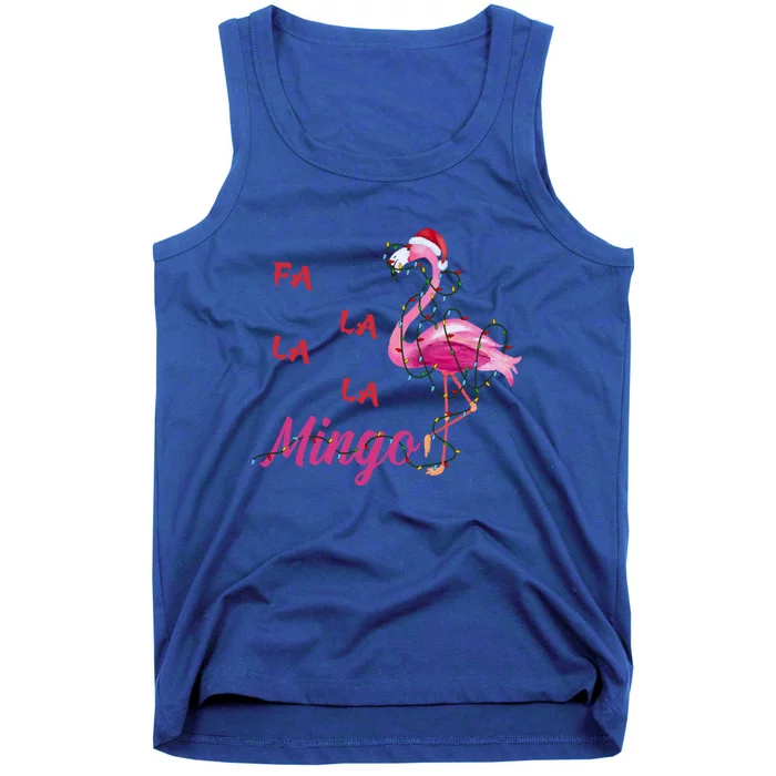 Fa La La La Mingo Flamingo Christmas Lights Merry Xmas Day Cool Gift Tank Top