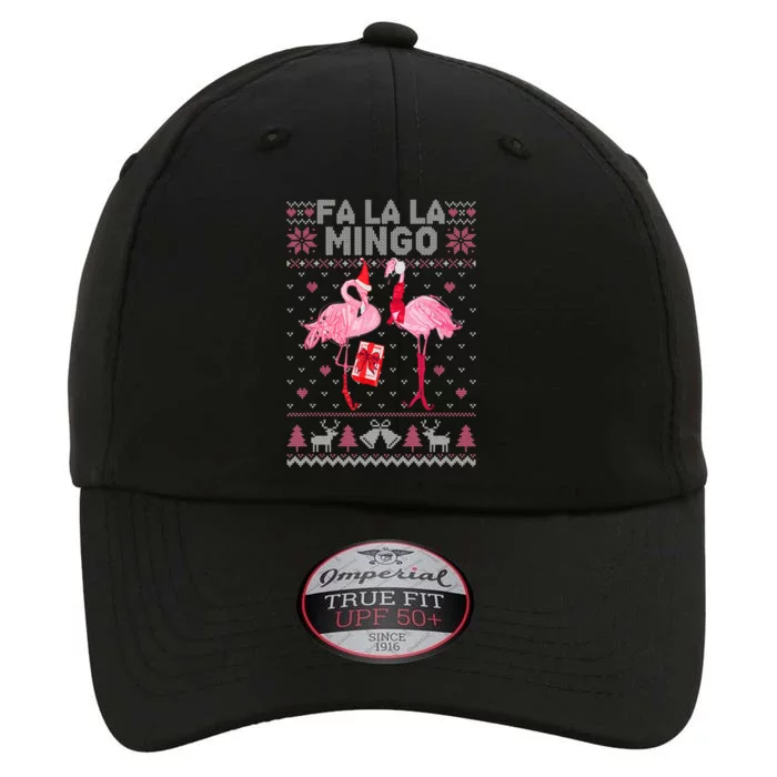 Fa La La La Mingo Flamingo Santa Pink Ugly Christmas Gift The Original Performance Cap