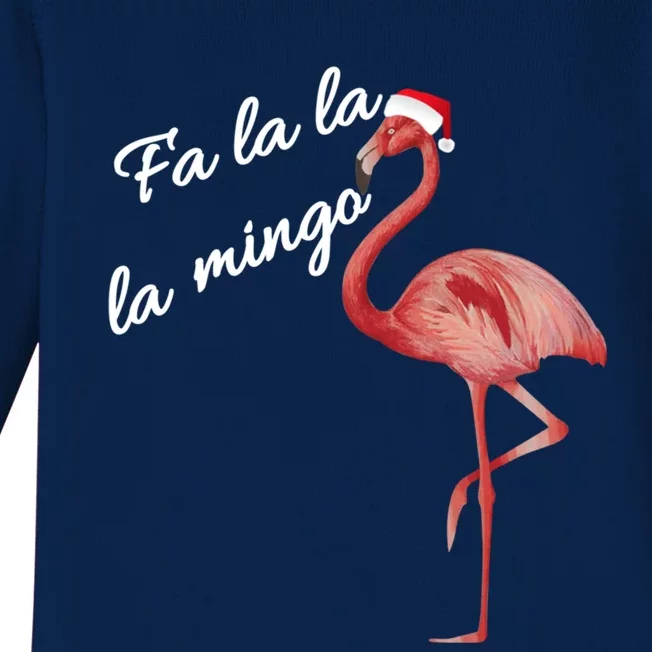 Fa La La La Mingo Flamingo Christmas Xmas Gift Baby Long Sleeve Bodysuit