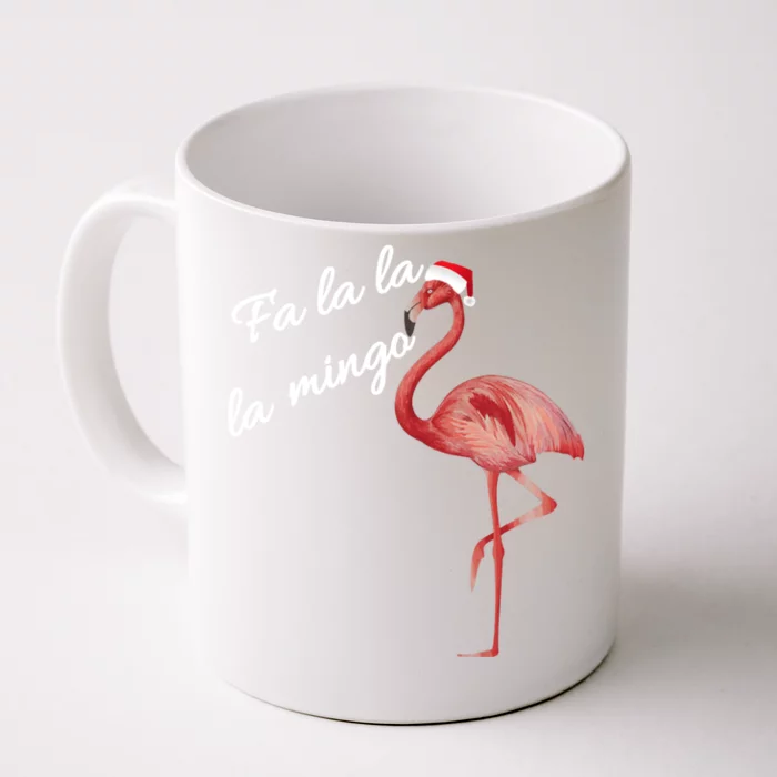 Fa La La La Mingo Flamingo Christmas Xmas Gift Front & Back Coffee Mug