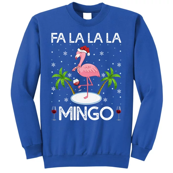 Flamingo Lover Lighting Fa La La La Mingo Flamingo Christmas Cute Gift Tall Sweatshirt