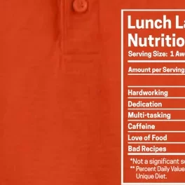 Funny Lunch Lady Nutrition Facts School Cafeteria Cooks Funny Gift Dry Zone Grid Performance Polo