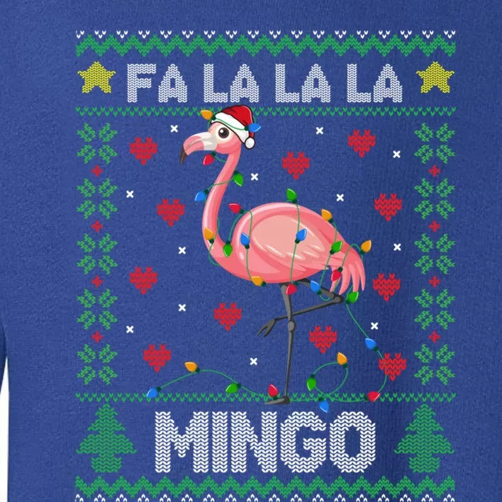 Fa La La La Mingo Funny Flamingo Ugly Christmas Sweater Gift Toddler Sweatshirt