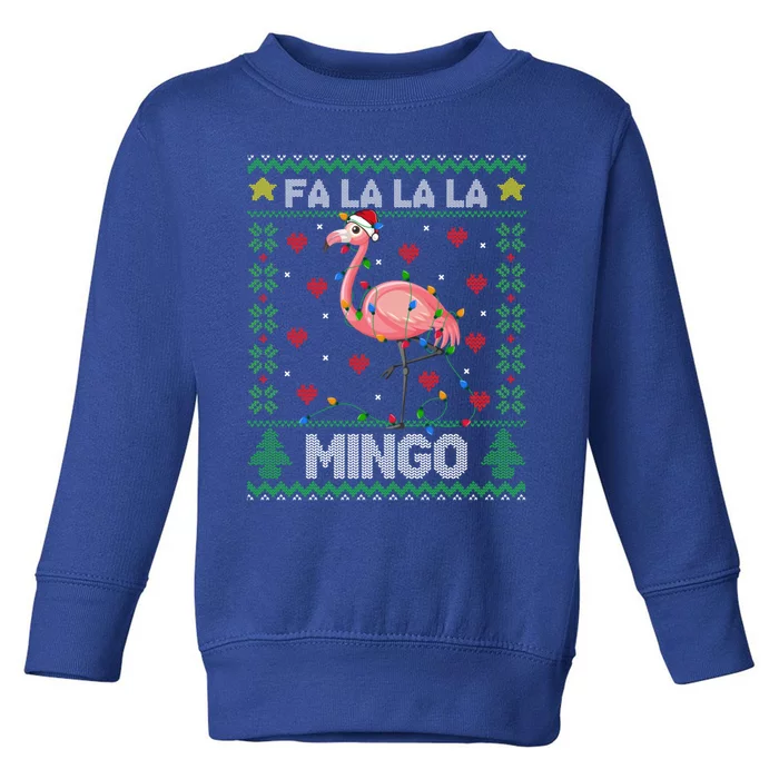 Fa La La La Mingo Funny Flamingo Ugly Christmas Sweater Gift Toddler Sweatshirt