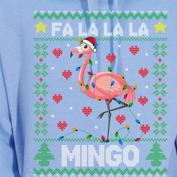 Fa La La La Mingo Funny Flamingo Ugly Christmas Sweater Gift Unisex Surf Hoodie