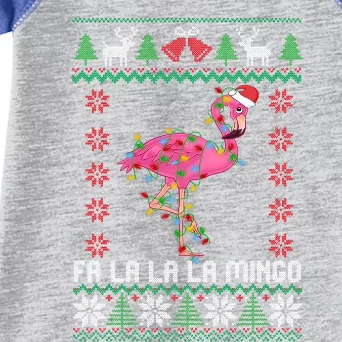 Fa La La La Mingo Funny Flamingo Ugly Christmas Sweater Cool Gift Infant Baby Jersey Bodysuit