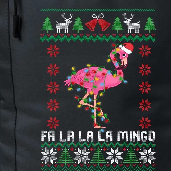 Fa La La La Mingo Funny Flamingo Ugly Christmas Sweater Cool Gift Daily Commute Backpack