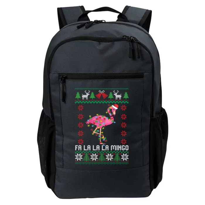 Fa La La La Mingo Funny Flamingo Ugly Christmas Sweater Cool Gift Daily Commute Backpack